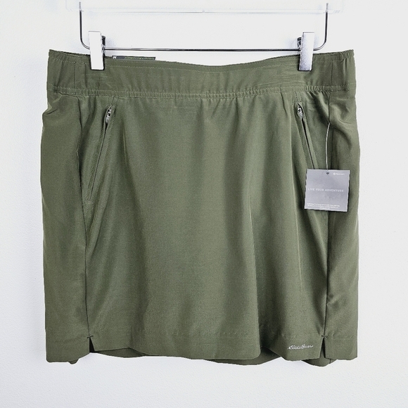 Eddie Bauer Pants - Eddie Bauer Olive Green Slightly Curvy Straight Spindrift UPF 50+ Skort NWT
